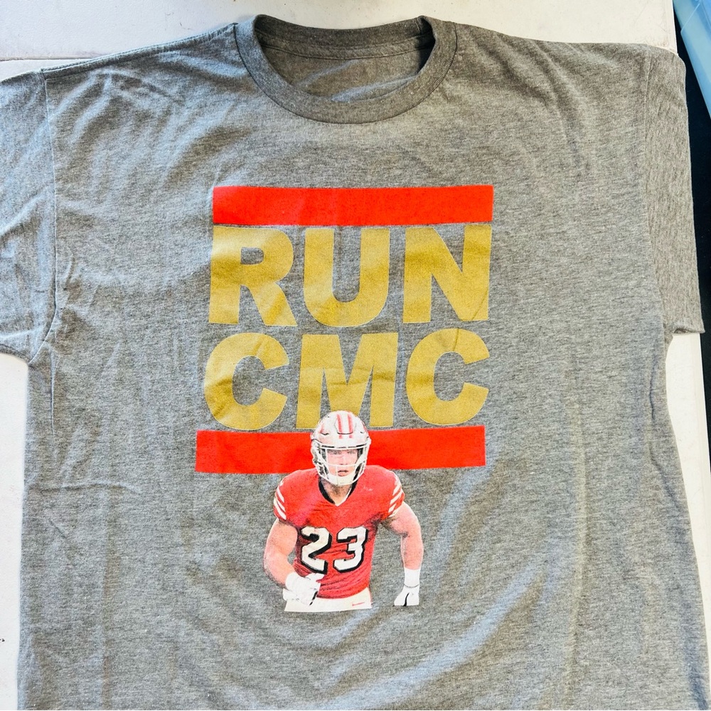RUN CMC Christian McCaffrey 49ers Shirt (Large)